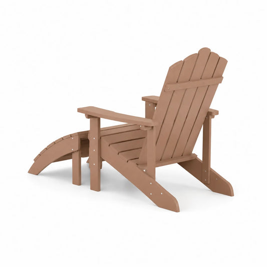 Adirondack Gartenstuhl mit Fußstütze Holz Braun